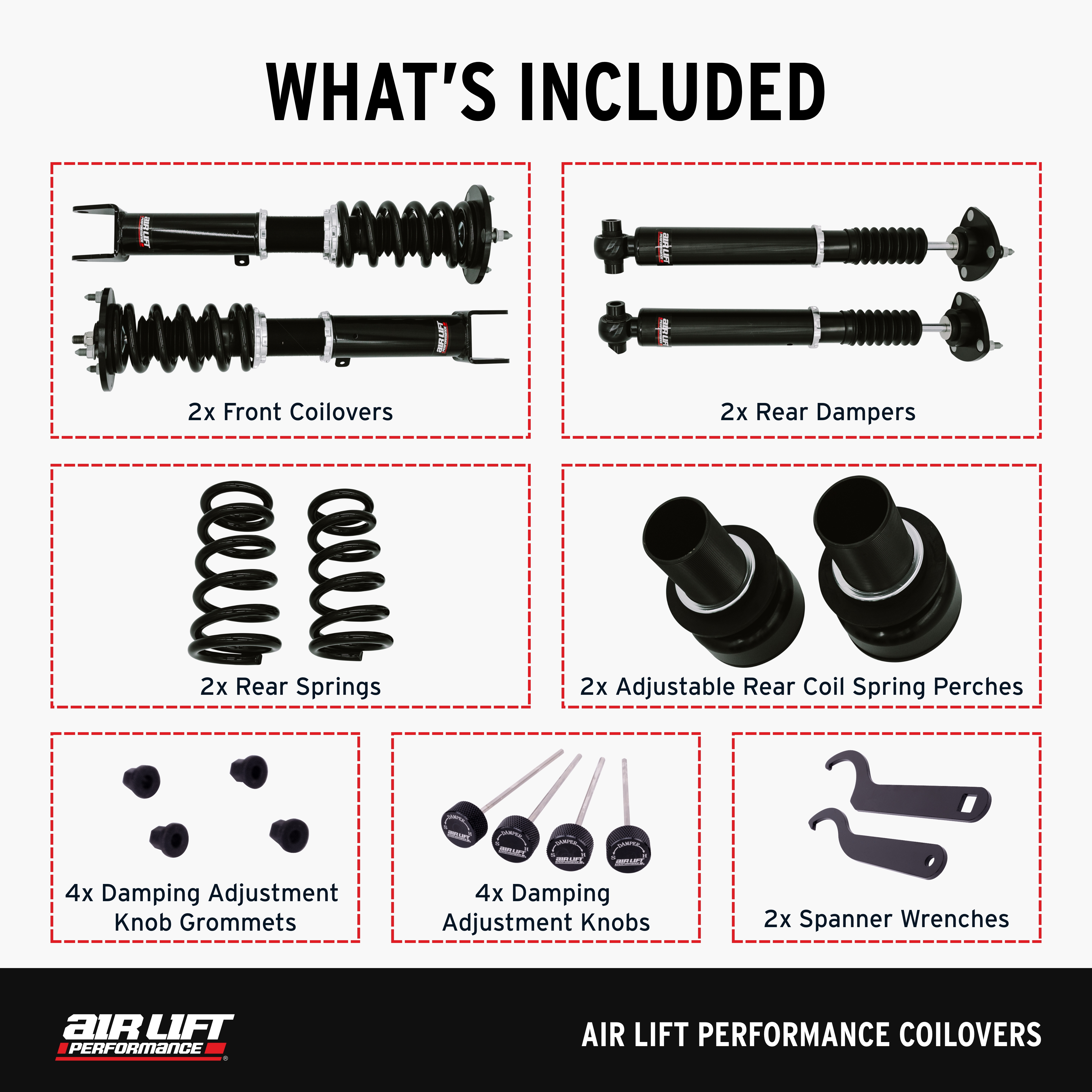 Air Lift Performance 79018 Air Lift Performance Coilover Front And Rear Kit
